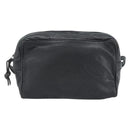 LOEWE Anagram Shoulder Bag Leather Black Gold Auth bs35825-13