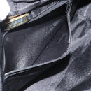 LOEWE Anagram Shoulder Bag Leather Black Gold Auth bs35825-20
