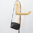LOEWE Anagram Shoulder Bag Leather Black Gold Auth bs35825-21