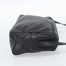 LOEWE Anagram Shoulder Bag Leather Black Gold Auth bs35825-4