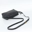 LOEWE Anagram Shoulder Bag Leather Black Gold Auth bs35825-7