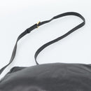 LOEWE Anagram Shoulder Bag Leather Black Gold Auth bs35825-8