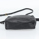 LOEWE Anagram Shoulder Bag Leather Black Gold Auth bs35825-5