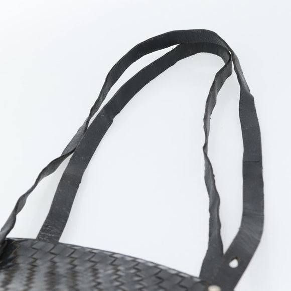 FENDI Shoulder Bag Leather Black Gold Auth bs35826