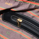 LOEWE Tote Bag Leather Dark Brown Gold Auth bs35829A-21