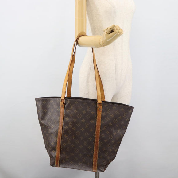 LOUIS VUITTON Monogram Sac Shopping Tote Bag M51108 LV Auth bs35832