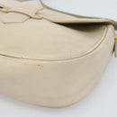 SAINT LAURENT Shoulder Bag Leather Beige Gold Auth bs35833-10