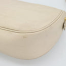 SAINT LAURENT Shoulder Bag Leather Beige Gold Auth bs35833-15