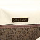 SAINT LAURENT Shoulder Bag Leather Beige Gold Auth bs35833-17