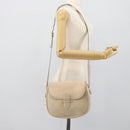 SAINT LAURENT Shoulder Bag Leather Beige Gold Auth bs35833-24