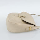 SAINT LAURENT Shoulder Bag Leather Beige Gold Auth bs35833-4