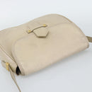 SAINT LAURENT Shoulder Bag Leather Beige Gold Auth bs35833-6