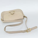 SAINT LAURENT Shoulder Bag Leather Beige Gold Auth bs35833-7
