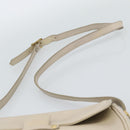 SAINT LAURENT Shoulder Bag Leather Beige Gold Auth bs35833-8