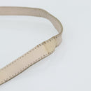 SAINT LAURENT Shoulder Bag Leather Beige Gold Auth bs35833-9