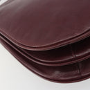 SAINT LAURENT Shoulder Bag Leather Bordeaux Auth bs35835-17