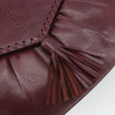 SAINT LAURENT Shoulder Bag Leather Bordeaux Auth bs35835-18
