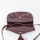 SAINT LAURENT Shoulder Bag Leather Bordeaux Auth bs35835-19
