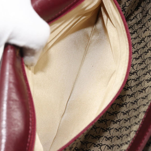 SAINT LAURENT Shoulder Bag Leather Bordeaux Auth bs35835