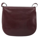 SAINT LAURENT Shoulder Bag Leather Bordeaux Auth bs35835-2