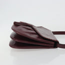 SAINT LAURENT Shoulder Bag Leather Bordeaux Auth bs35835-3