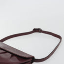 SAINT LAURENT Shoulder Bag Leather Bordeaux Auth bs35835-8