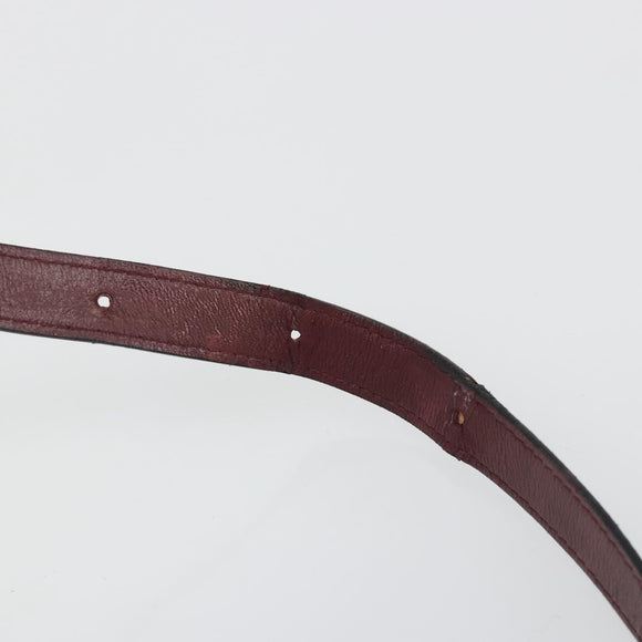 SAINT LAURENT Shoulder Bag Leather Bordeaux Auth bs35835
