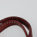 Miu Miu Hand Bag Leather Red Silver Auth bs35836-9