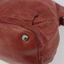 Miu Miu Hand Bag Leather Red Silver Auth bs35836-15