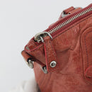 Miu Miu Hand Bag Leather Red Silver Auth bs35836-21