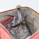 Miu Miu Hand Bag Leather Red Silver Auth bs35836-23