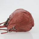 Miu Miu Hand Bag Leather Red Silver Auth bs35836-4
