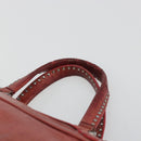 Miu Miu Hand Bag Leather Red Silver Auth bs35836-14