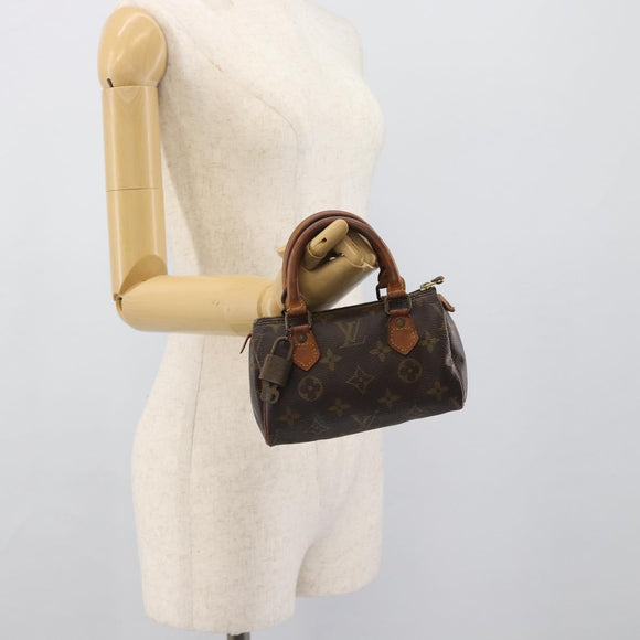 LOUIS VUITTON Monogram Mini Speedy Hand Bag M41534 LV Auth bs35844