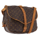 LOUIS VUITTON Monogram Saumur 35 Shoulder Bag M42254 LV Auth bs35853-1