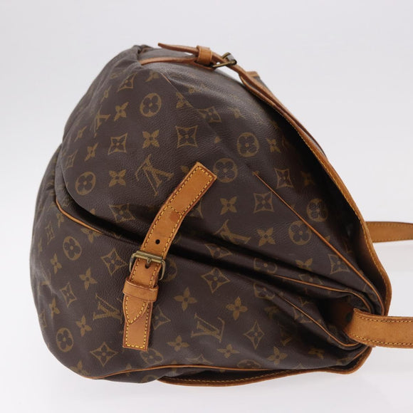 LOUIS VUITTON Monogram Saumur 35 Shoulder Bag M42254 LV Auth bs35853