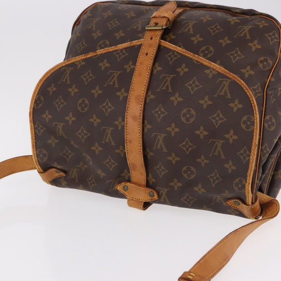 LOUIS VUITTON Monogram Saumur 35 Shoulder Bag M42254 LV Auth bs35853