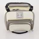 CHANEL Sports Line Backpack White Gray CC Auth bs35854-6