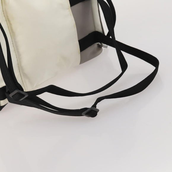 CHANEL Sports Line Backpack White Gray CC Auth bs35854