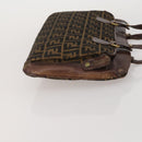 FENDI Zucca Hand Bag Canvas 3 Set Brown Auth bs35855-18