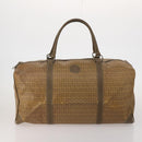 FENDI Zucca Hand Bag Canvas 3 Set Brown Auth bs35855-2
