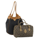 SAINT LAURENT Hand Bag PVC 2 Set Navy Auth bs35856-1