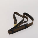 FENDI Pecan Shoulder Bag PVC 2 Set Brown Black Auth bs35857-12