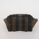 FENDI Pecan Shoulder Bag PVC 2 Set Brown Black Auth bs35857-18