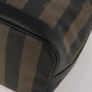 FENDI Pecan Shoulder Bag PVC 2 Set Brown Black Auth bs35857-8