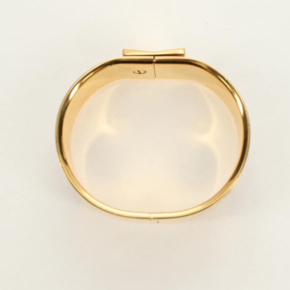 HERMES Emilel GM Bracelet Metal Cloisonne Gold Blue Auth bs35861V