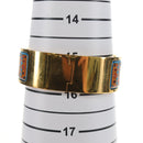 HERMES Emilel GM Bracelet Metal Cloisonne Gold Blue Auth bs35861V-15