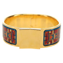 HERMES Emilel GM Bracelet Metal Cloisonne Gold Blue Auth bs35861V-3