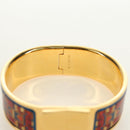 HERMES Emilel GM Bracelet Metal Cloisonne Gold Blue Auth bs35861V-7