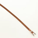 HERMES Appi 3 Bracelet Leather Brown Silver Auth bs35862M-12